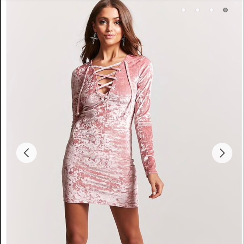 Crushed velvet dress